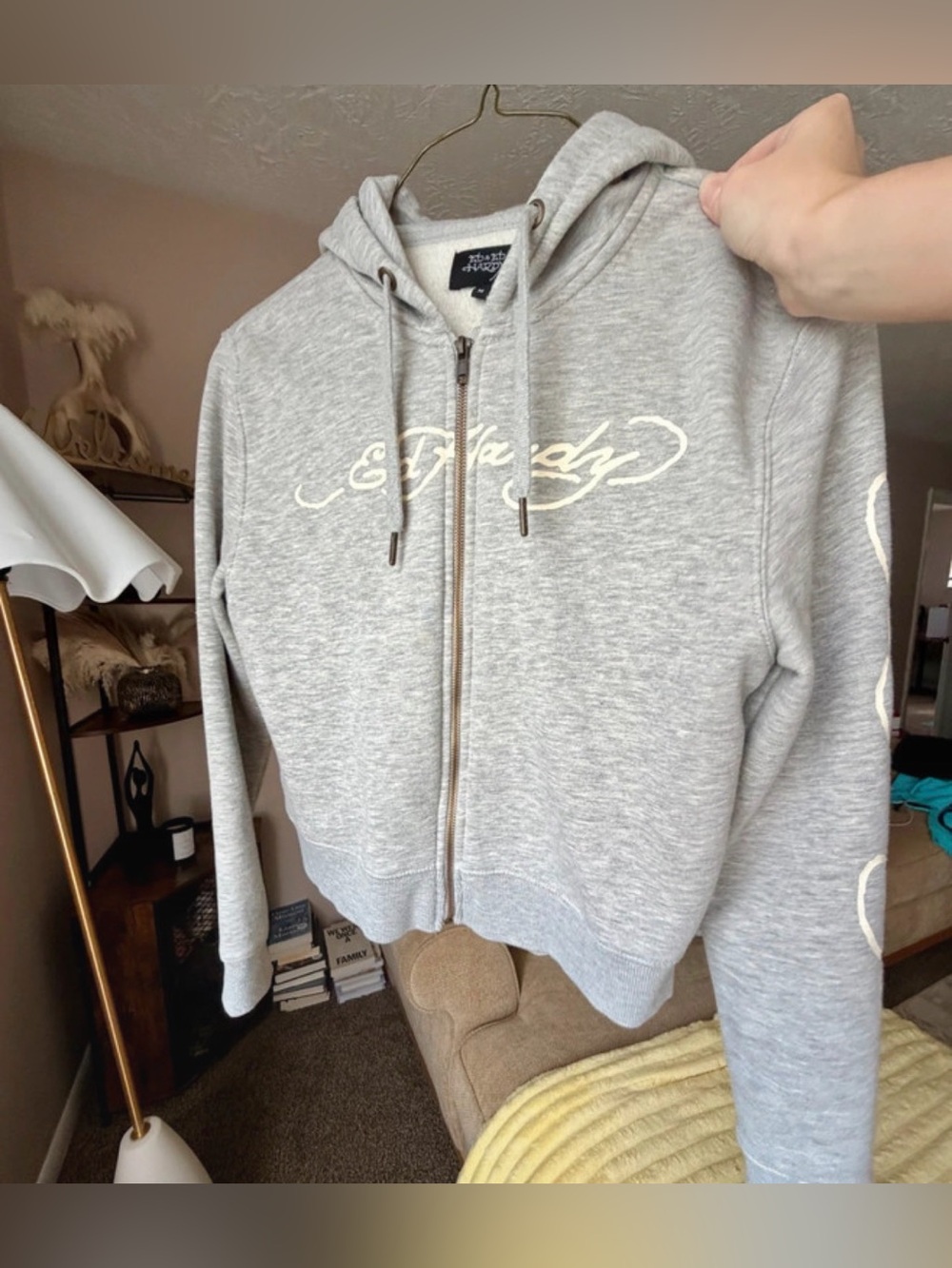Women's Gray Zip-Up Hoodie